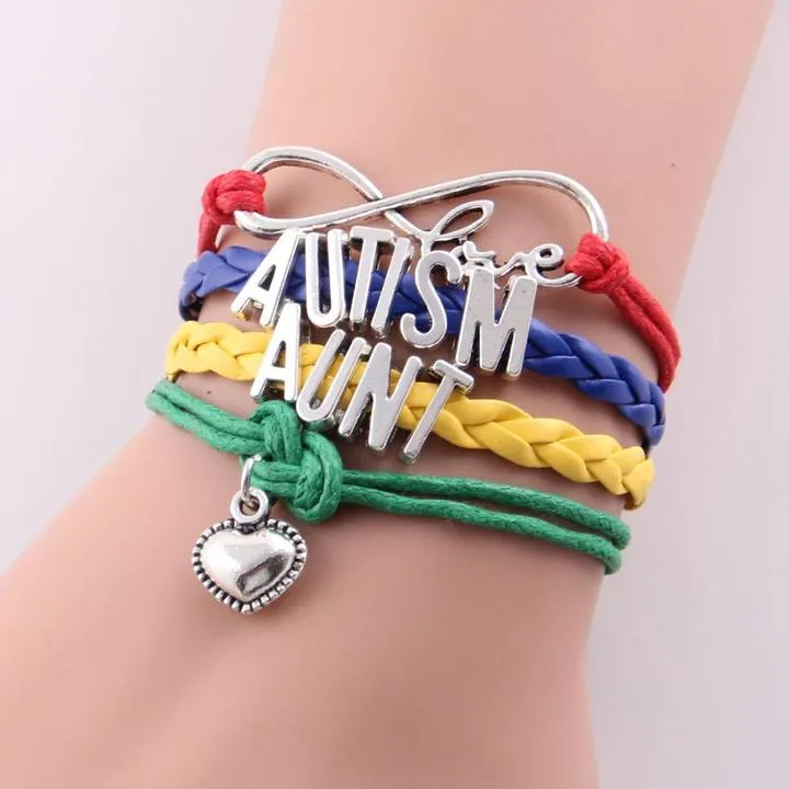 Infinity Love Braided Autism Awareness Bracelet