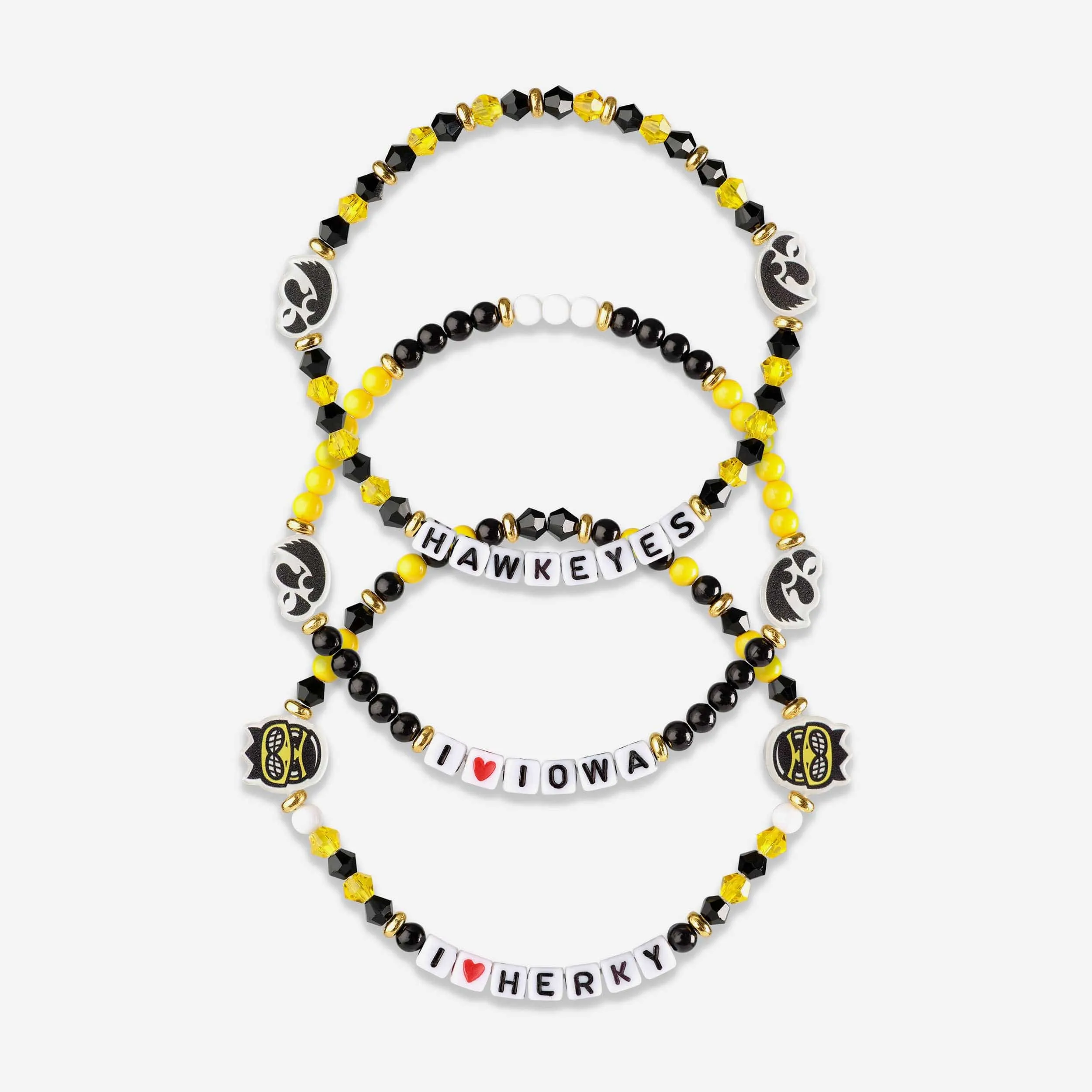 Iowa Hawkeyes 3 Pack Friendship Bracelet
