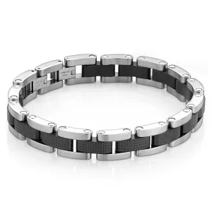 Italgem Stainless Steel (13mm) Textured Link Bracelet