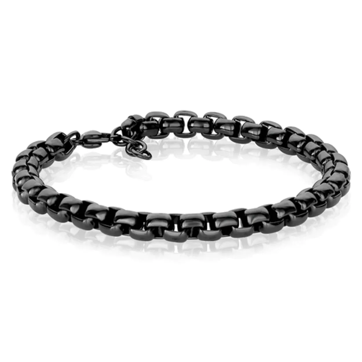 Italgem Stainless Steel (4.5mm) Round Box Bracelet 8.5"