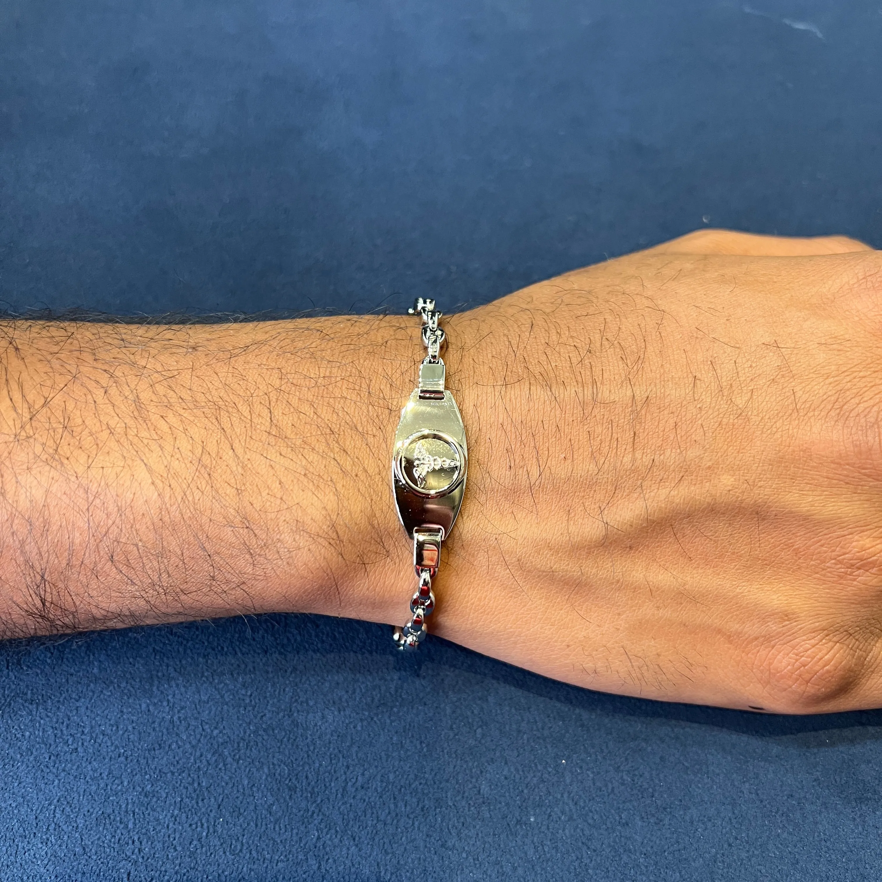 Italgem Stanless Steel (8mm) Medical Alert ID Bracelet