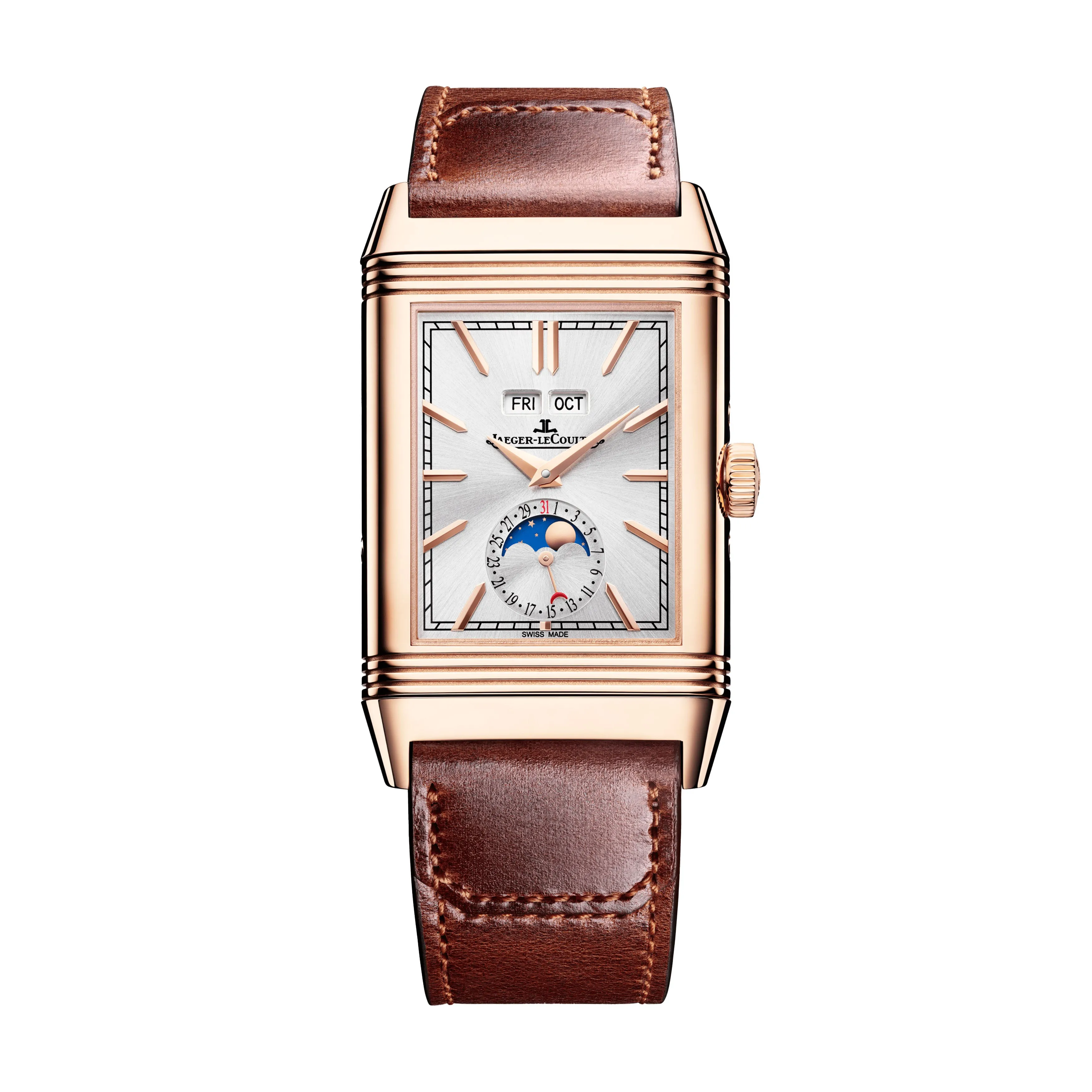 Jaeger-LeCoultre Reverso Tribute Duoface Calendar Watch, 49.4mm Black Dial, Q3912530