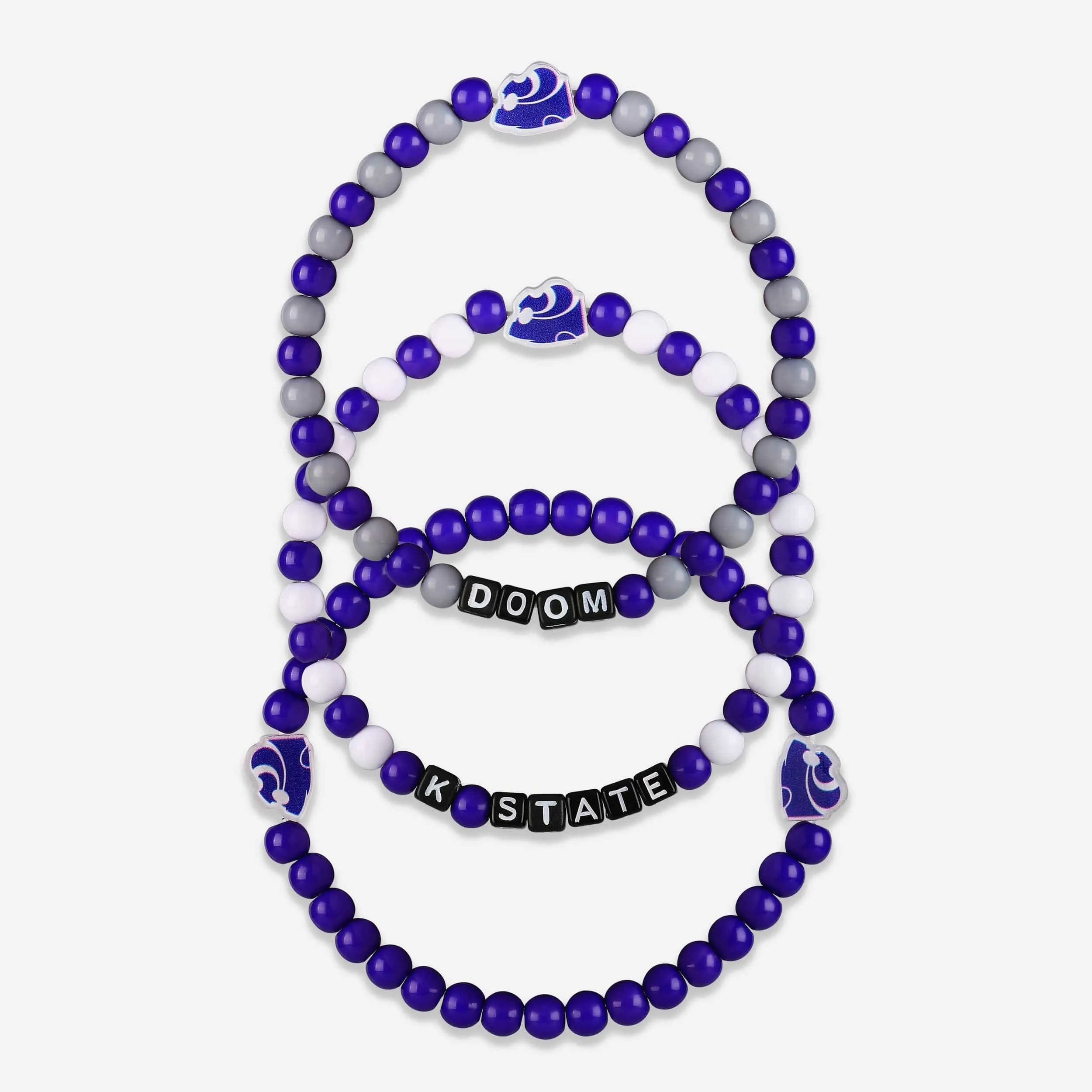 Kansas State Wildcats 3 Pack Beaded Friendship Bracelet