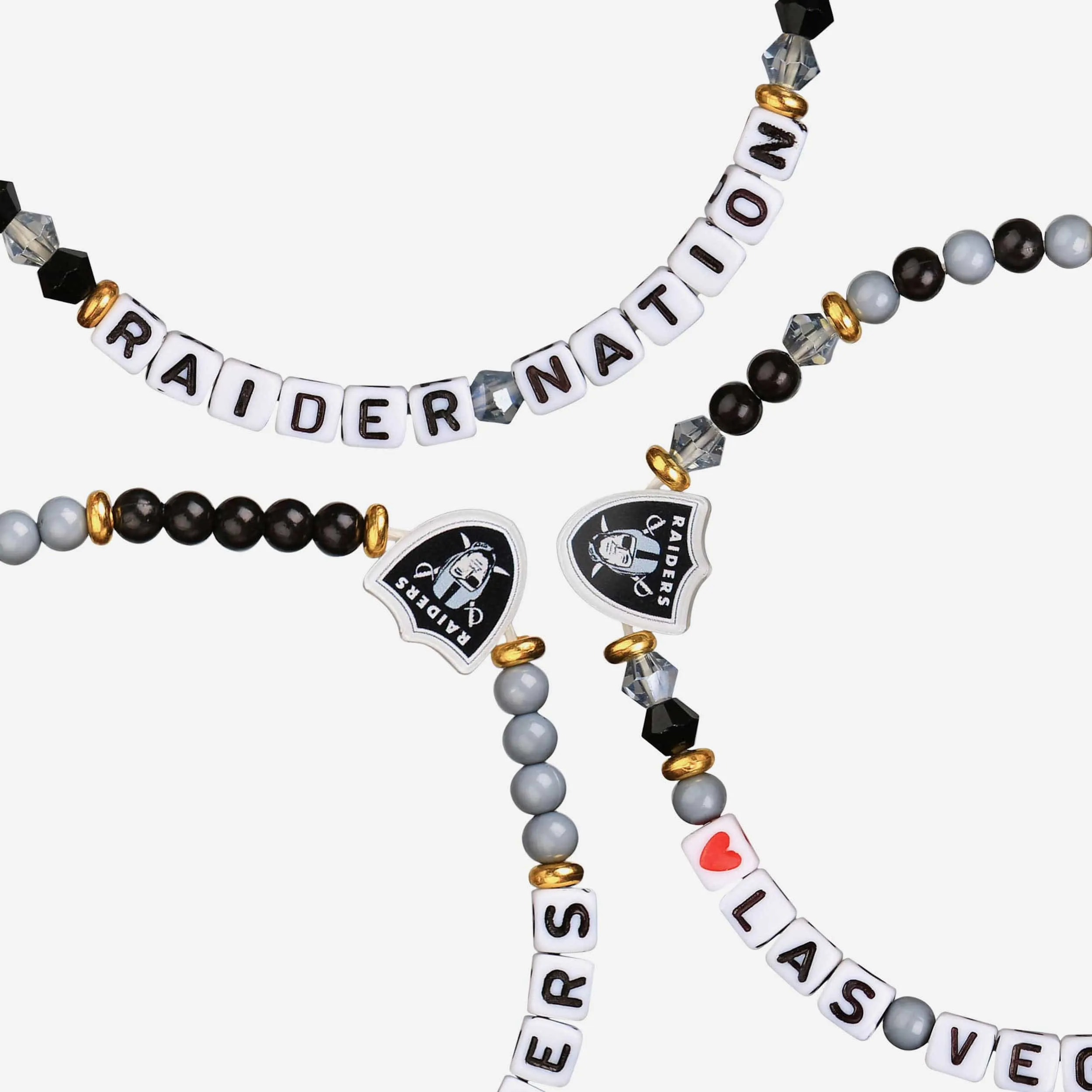 Las Vegas Raiders 3 Pack Friendship Bracelet