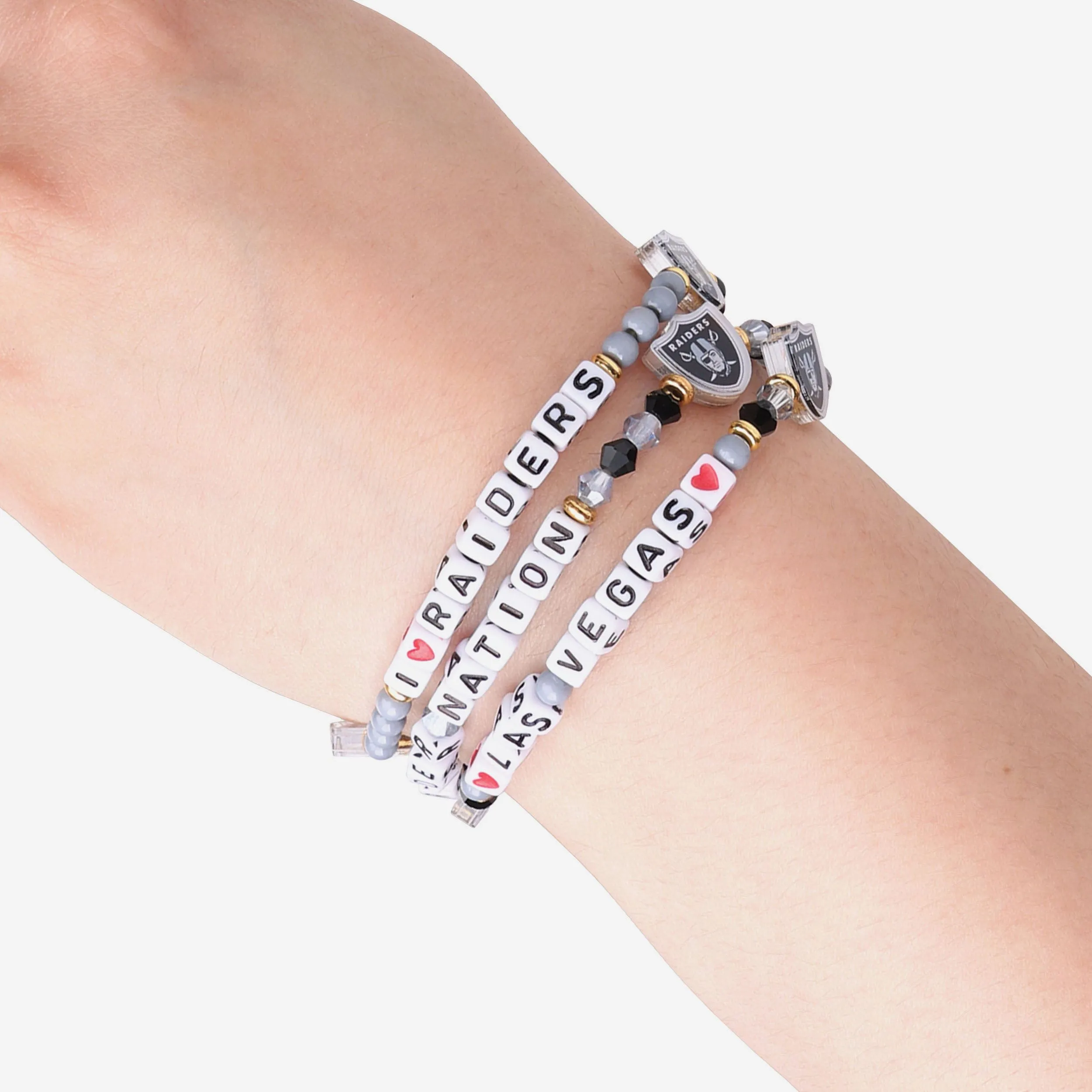 Las Vegas Raiders 3 Pack Friendship Bracelet