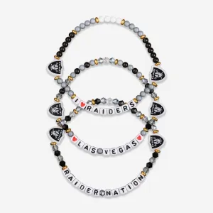 Las Vegas Raiders 3 Pack Friendship Bracelet
