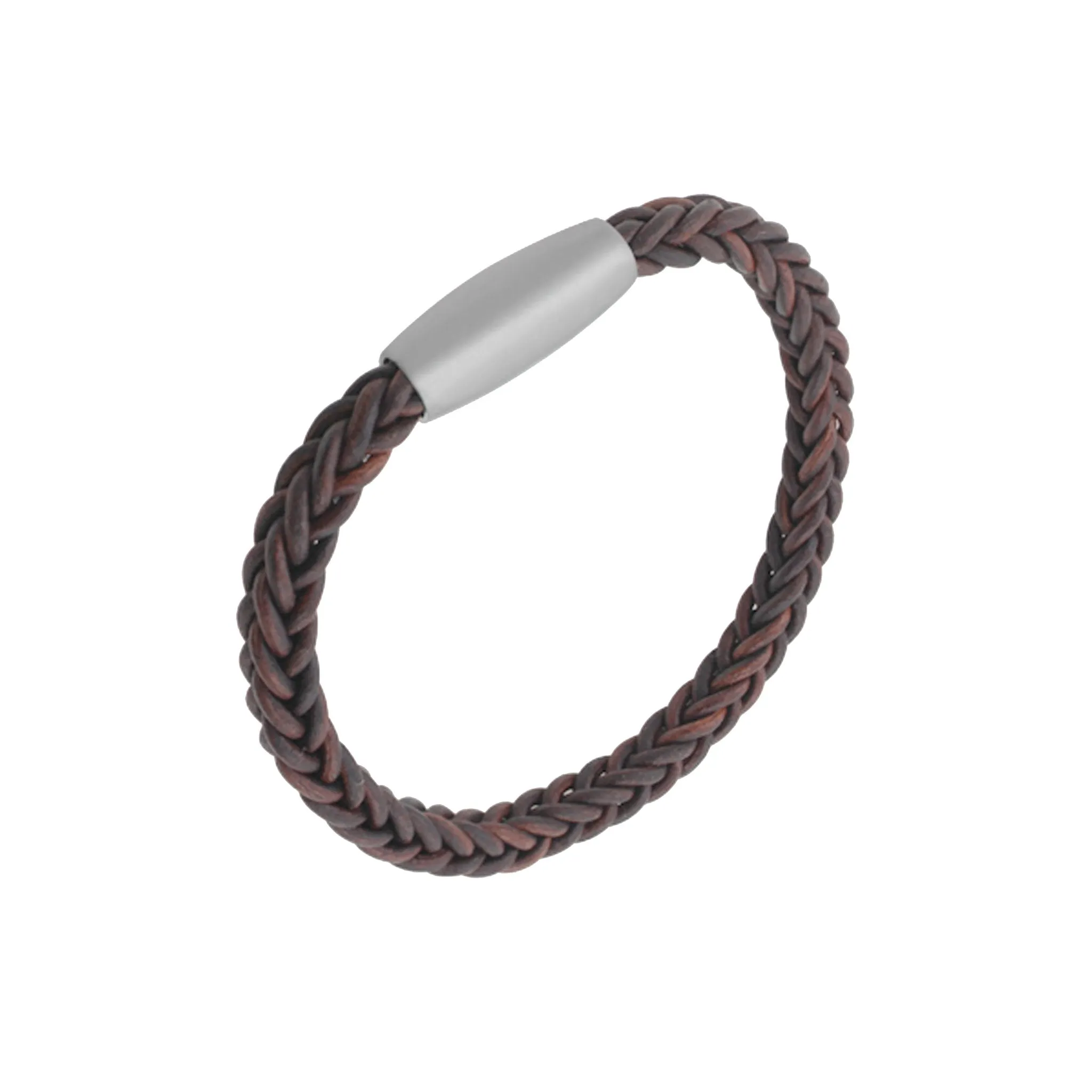 Leather Bracelet Antique Brown Titan lock