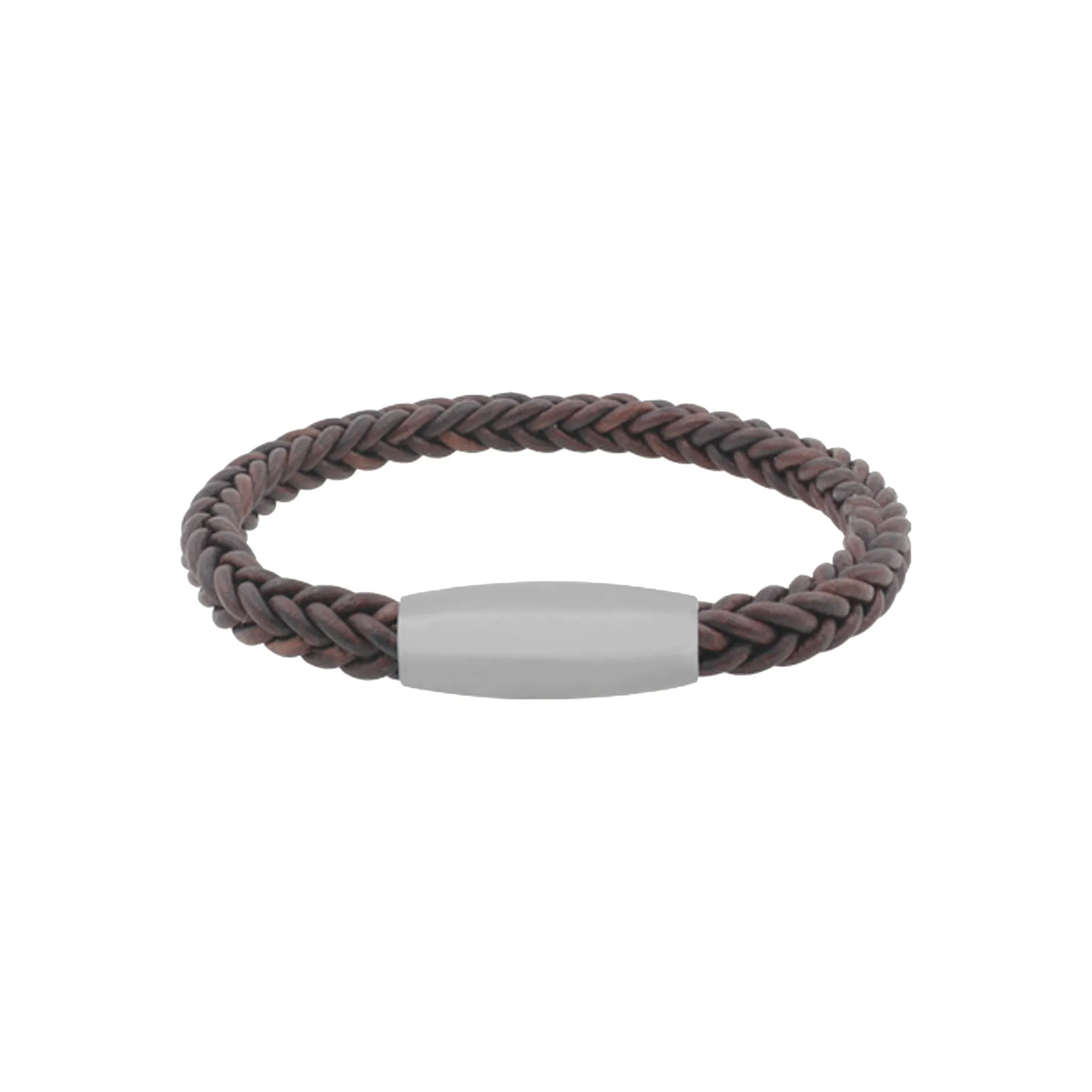 Leather Bracelet Antique Brown Titan lock