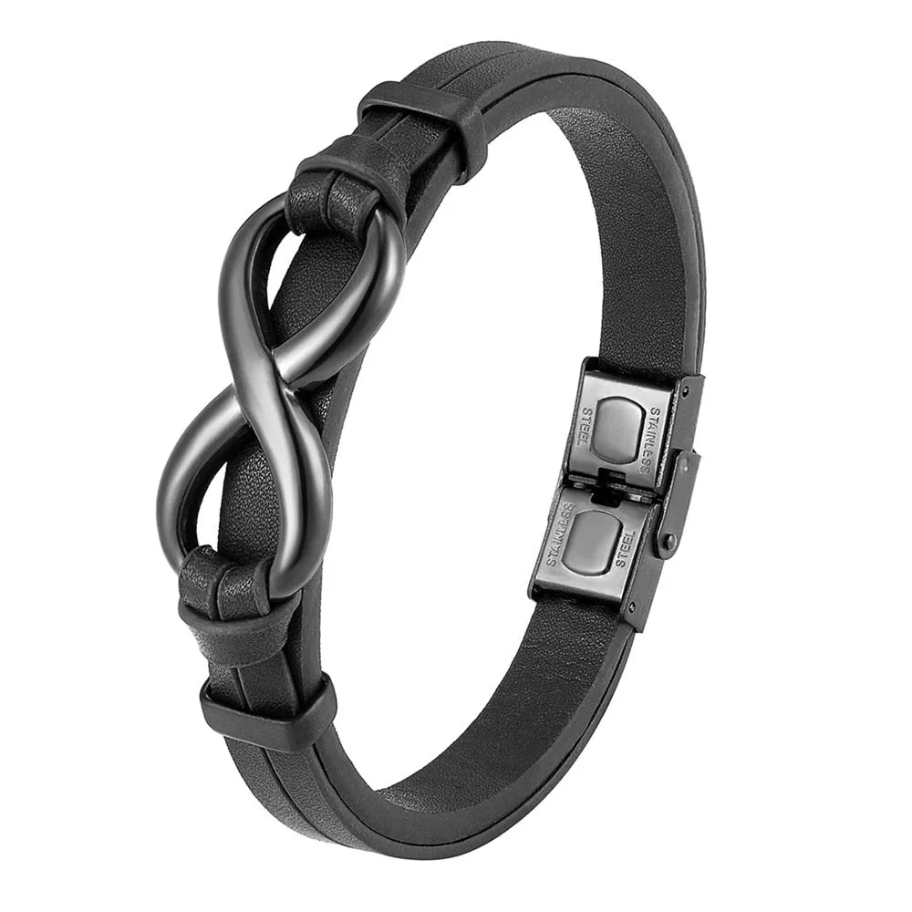 Leather Braided Magnetic Bracelet