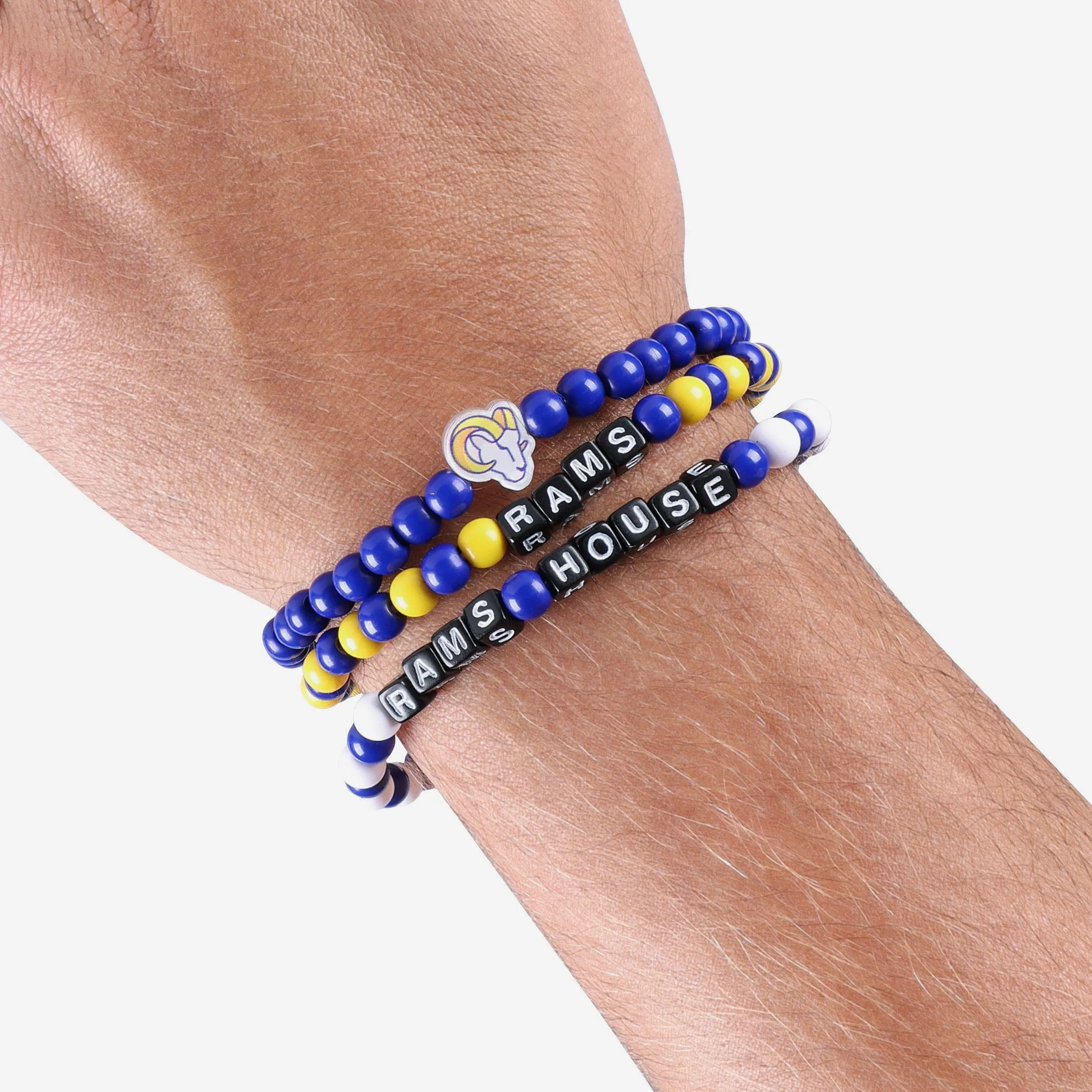 Los Angeles Rams 3 Pack Beaded Friendship Bracelet