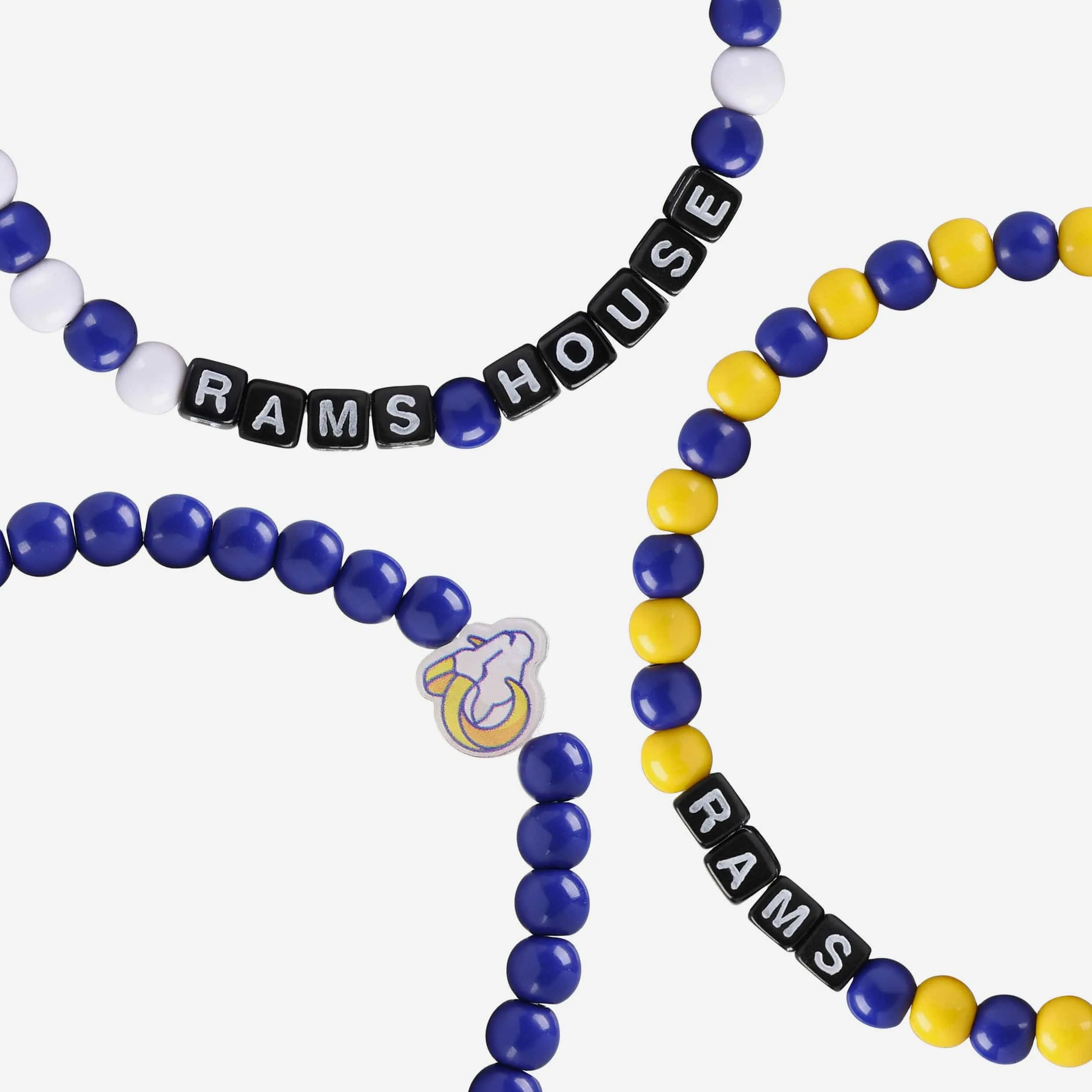 Los Angeles Rams 3 Pack Beaded Friendship Bracelet