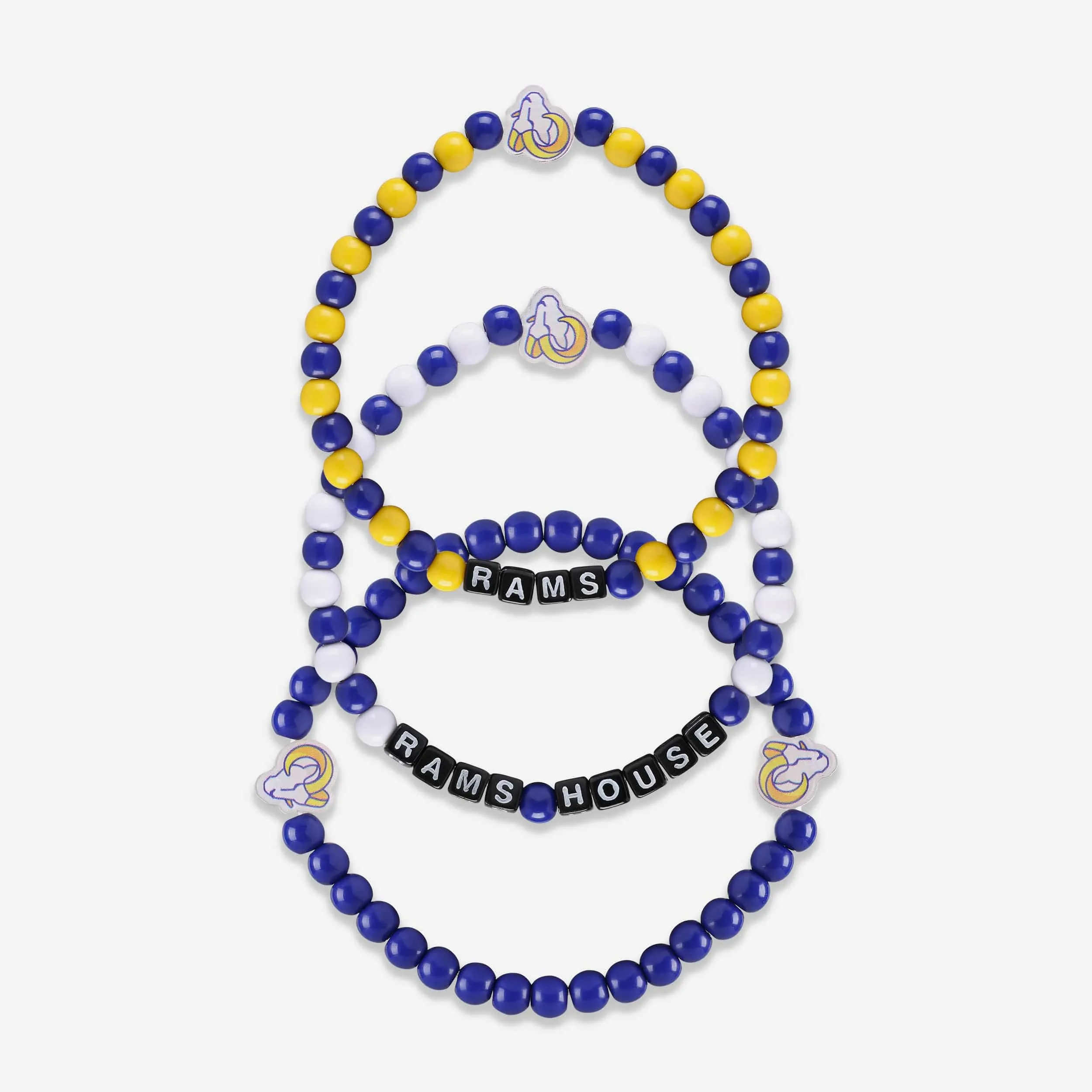 Los Angeles Rams 3 Pack Beaded Friendship Bracelet