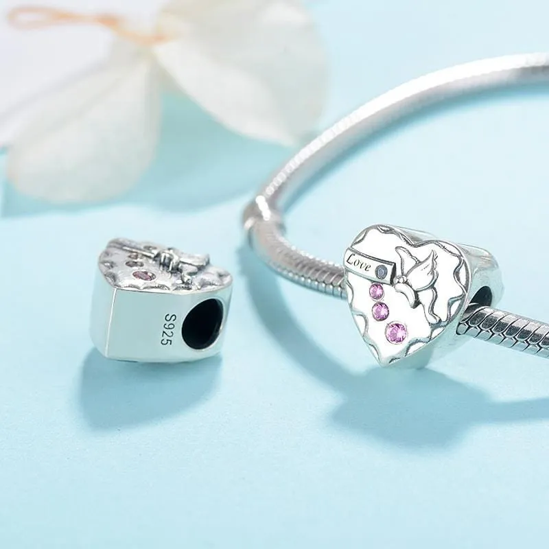 Love Wings Heart Charm
