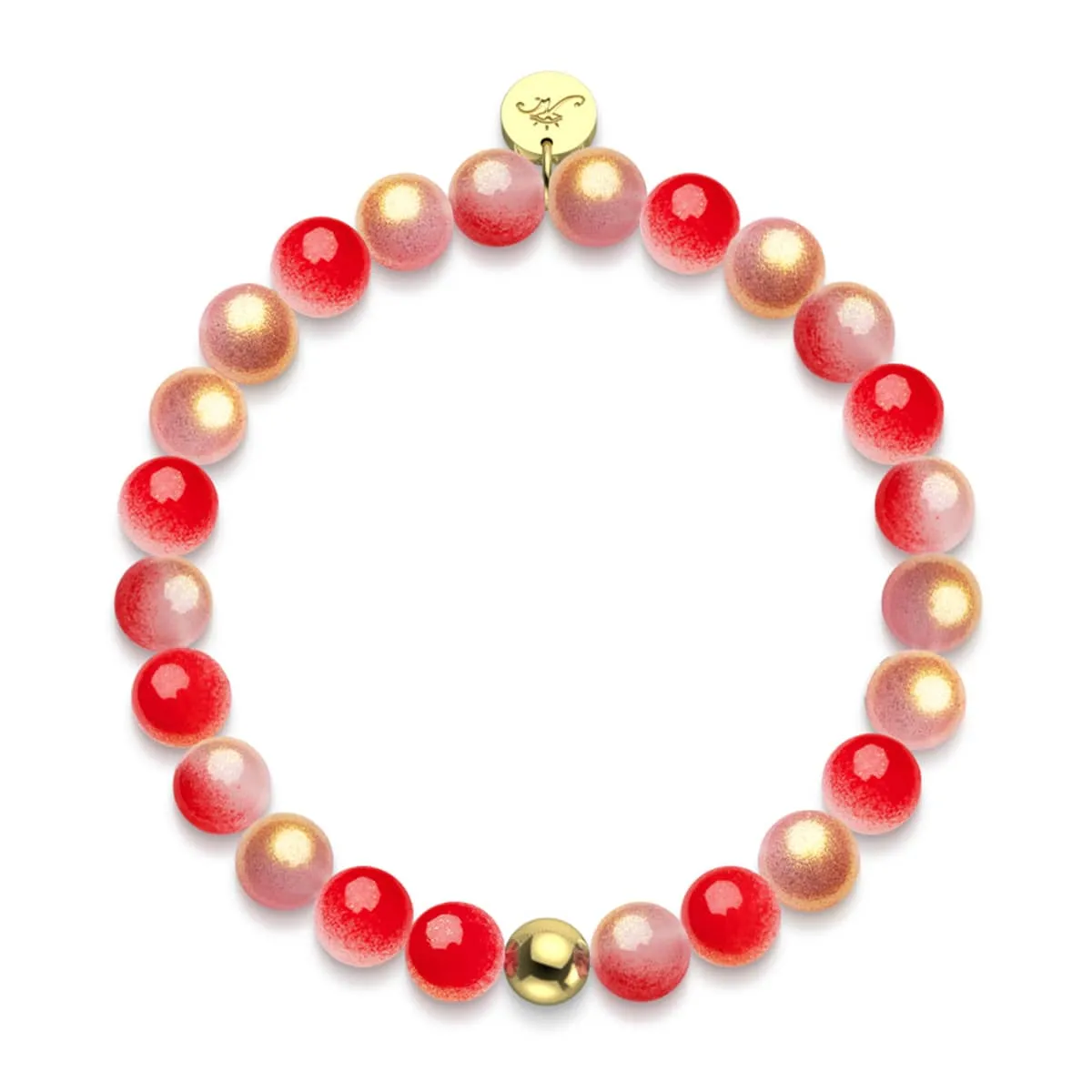 Maraschino Cherry | Shimmer Glass Bracelet