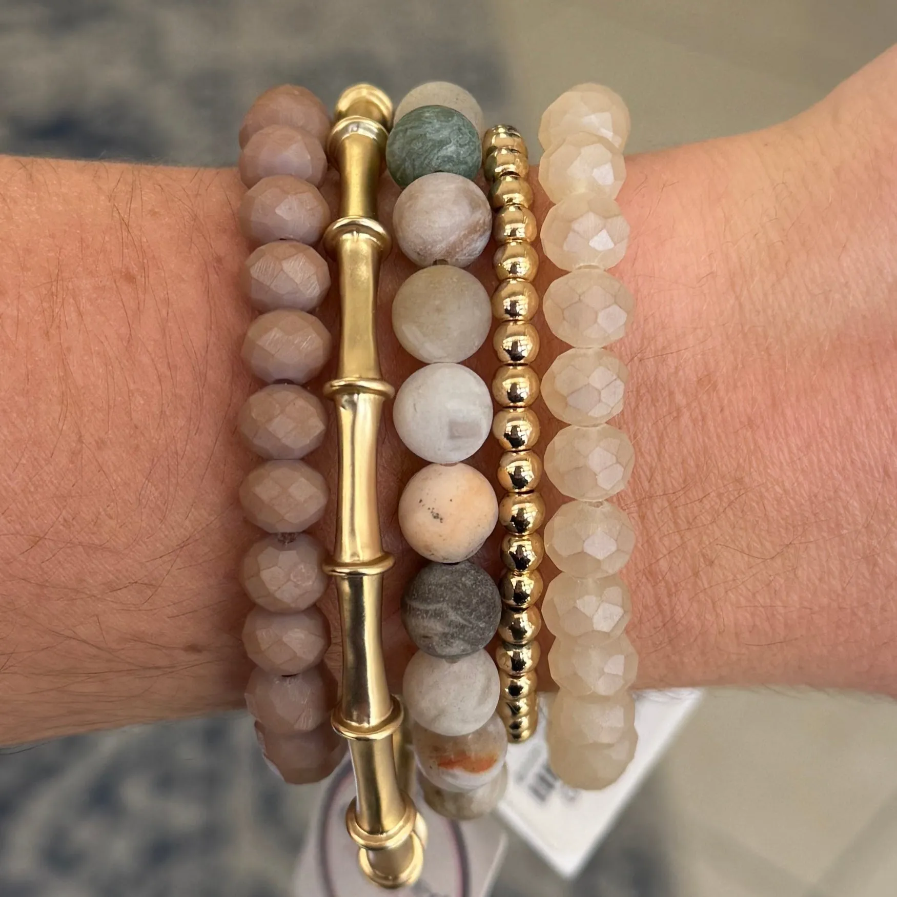 Matte Bamboo Agate 8mm Bracelet