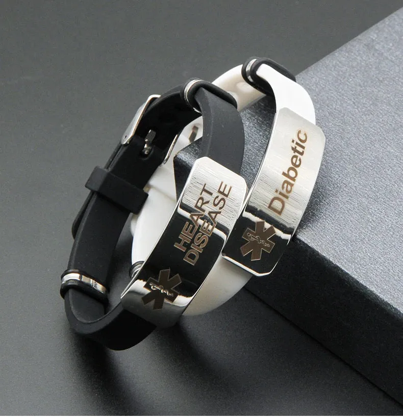 Medical Tag ID Bracelets for Men/Women/Kids