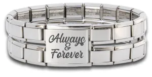 Megalink Engraved Italian Charm Bracelet