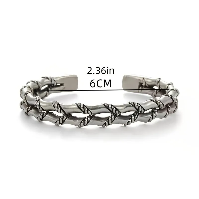Men's Braided Bamboo Bracelet Vintage Style Casual Party Jewelry Gift