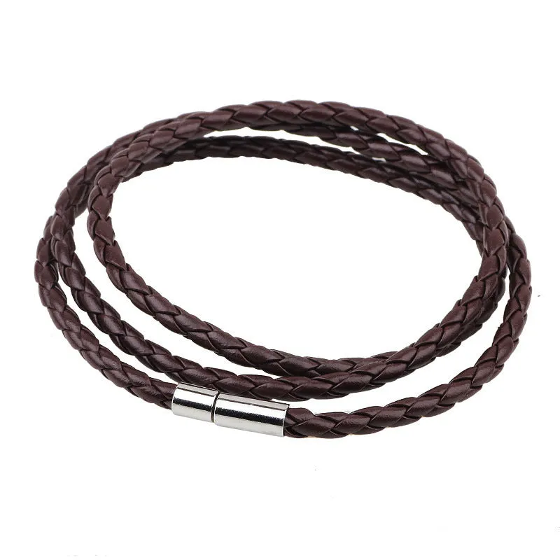 Men's Braided Leather Rope Bracelet