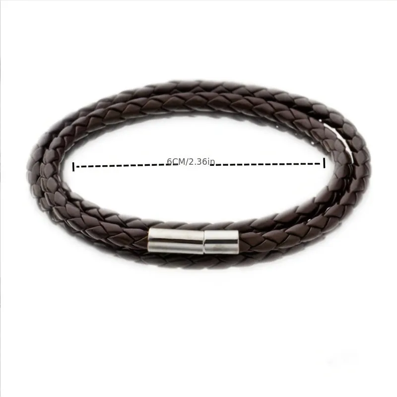 Men's Braided Leather Rope Bracelet