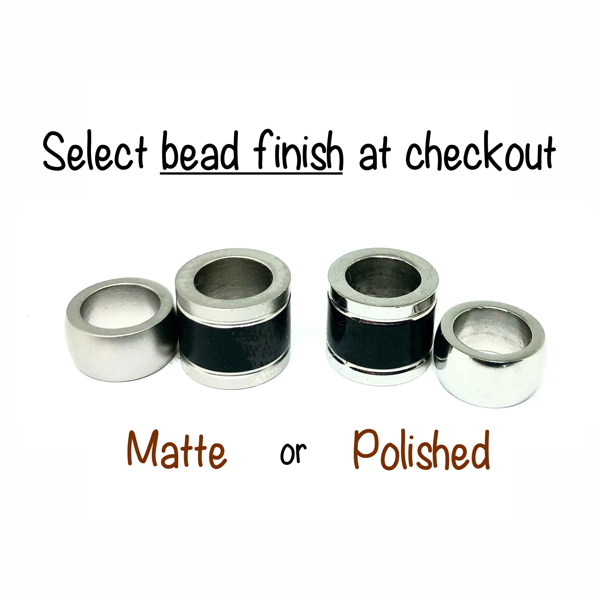 Men's Customisable Leather Bracelet with Beads