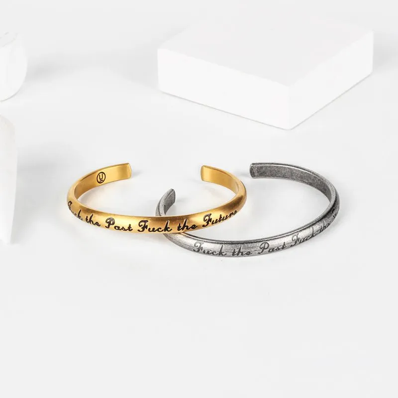 Mens Personalized Retro Titanium Steel Bracelet