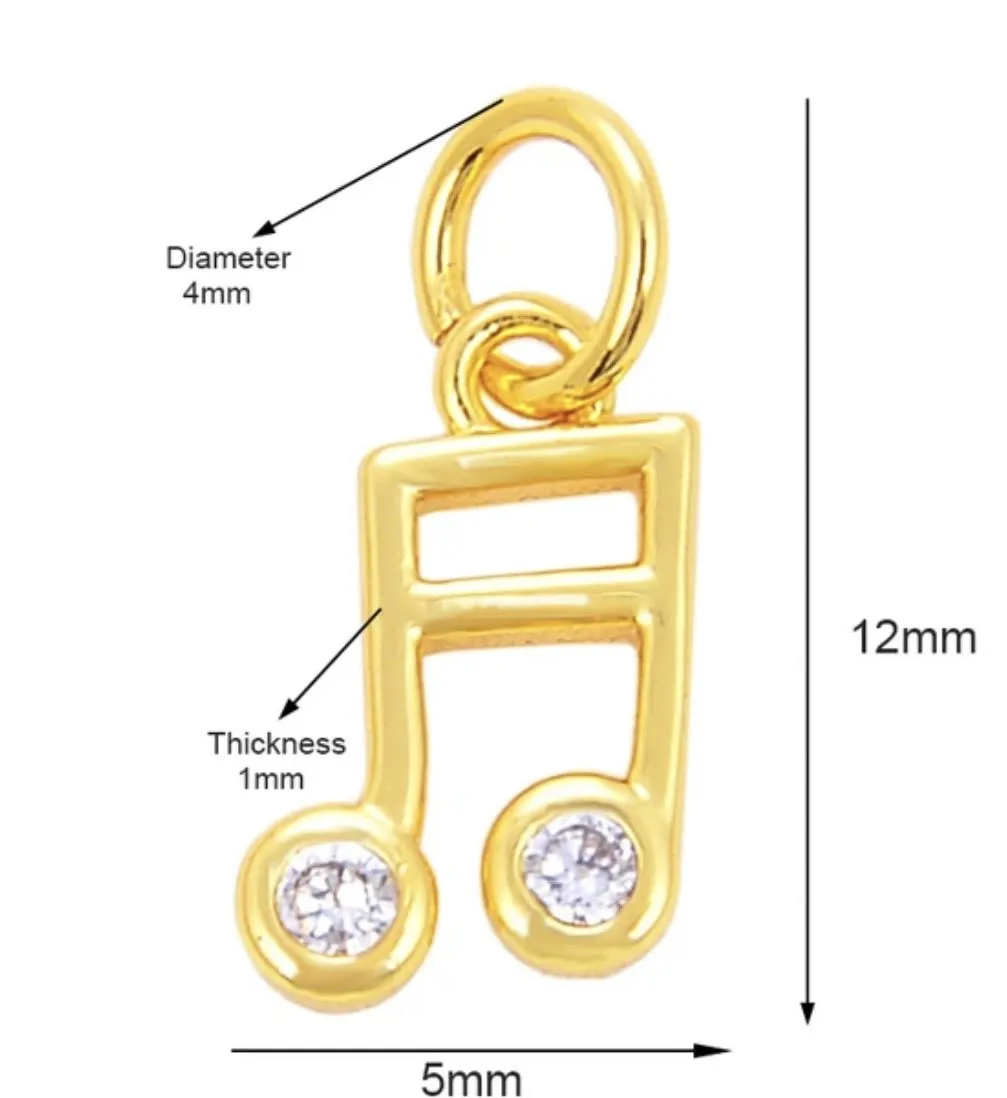Mini Music Note Charm