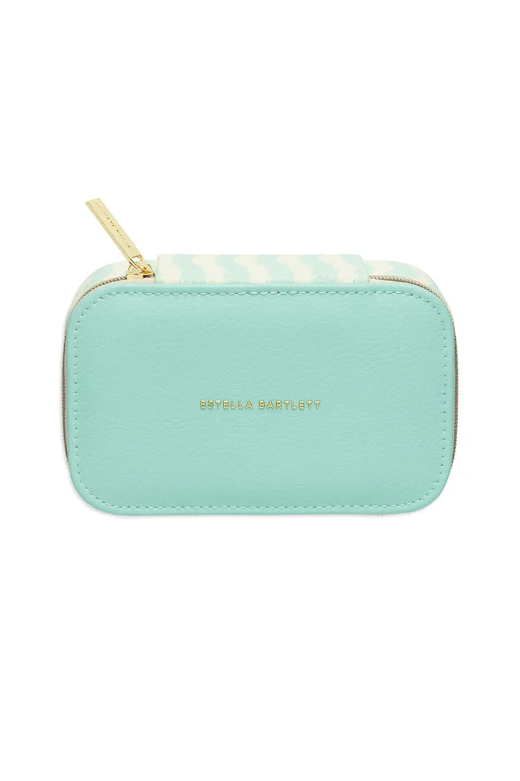 Mint Wiggle Print Mini Jewellery Box