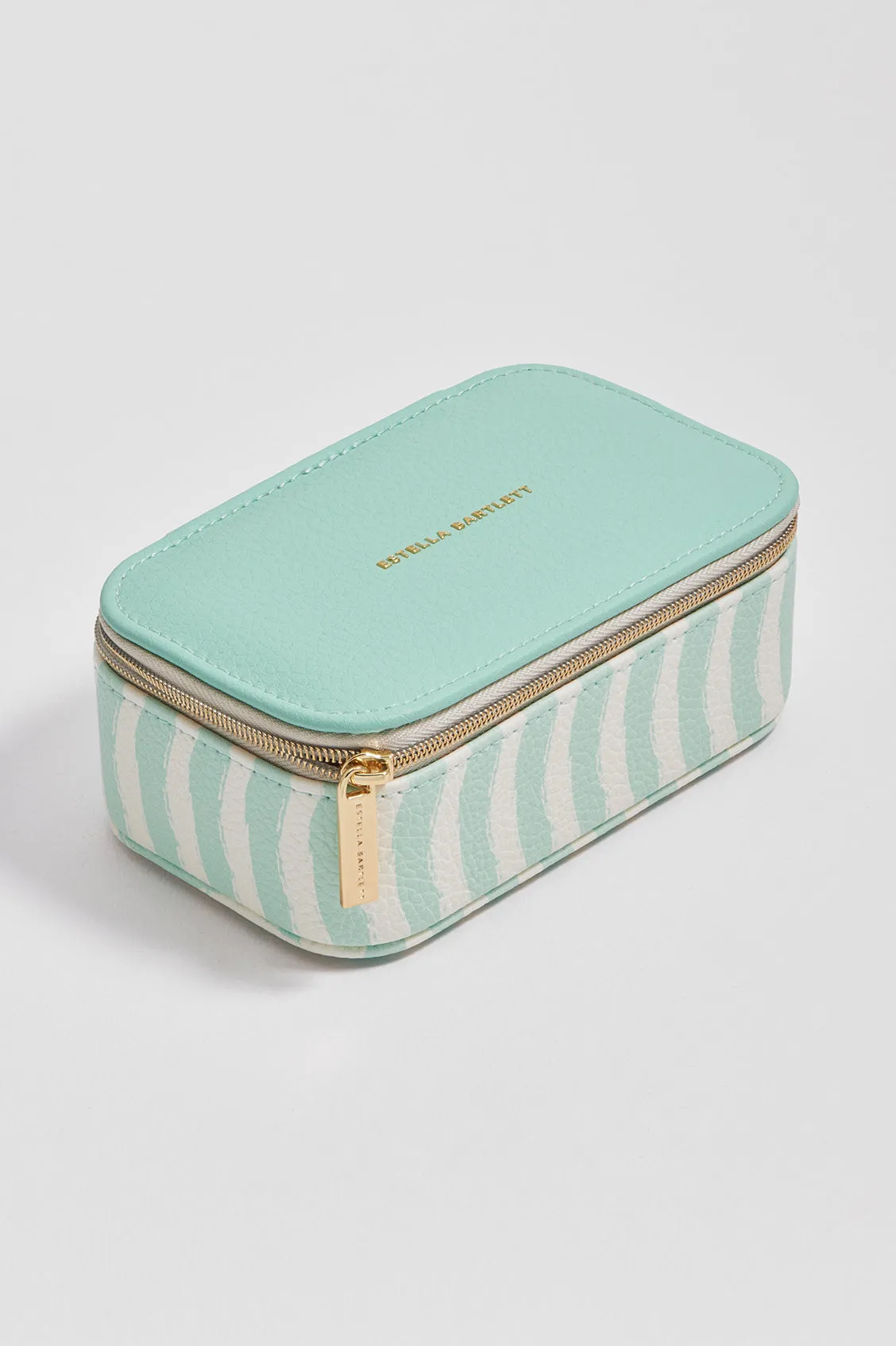 Mint Wiggle Print Mini Jewellery Box