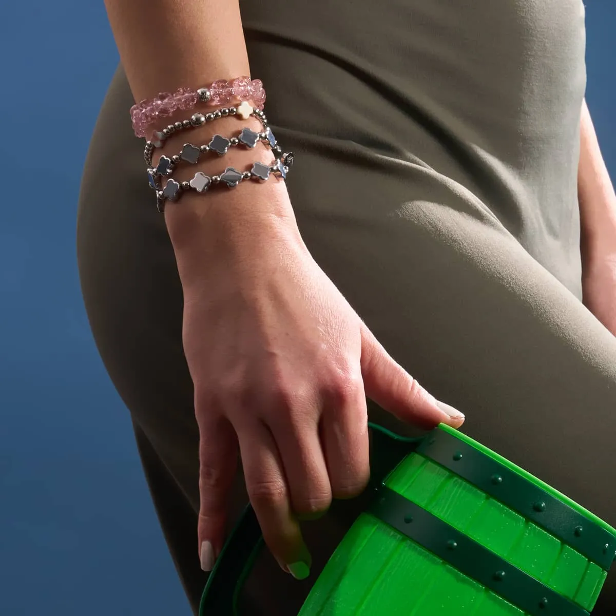 Misty Meadow | Silver | Clover Essence Bracelet