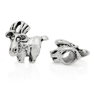 Moose Animal Bead Compatible for Most European Snake Chain Bracelet