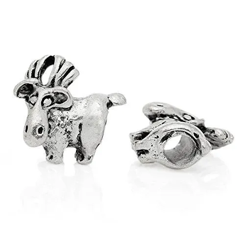 Moose Animal Bead Compatible for Most European Snake Chain Bracelet