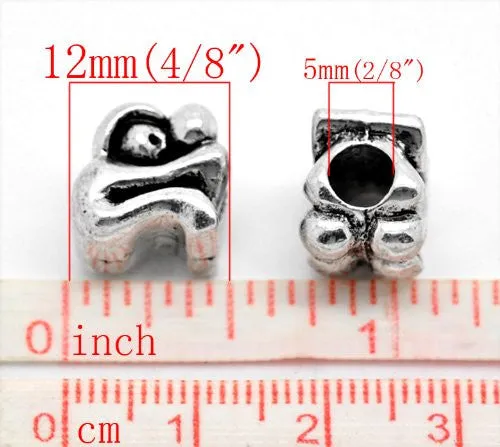 Mother Daughter Charm European Bead Compatible for Most European Snake Chain Bracelet