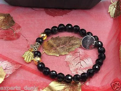 Namaste Jewelry Gold Fatima Buddah Hand Hamsa OM Yoga Evil Eye Free Bracelet