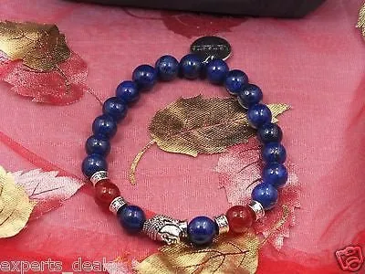 Namaste Jewelry Lapis Lazuli Lava Stone Buddah Head Hamsa Energy Free Bracelet