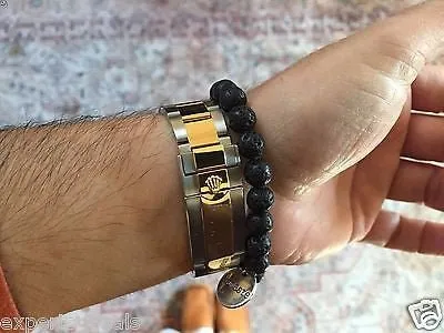 Namaste Jewelry Lava Stone Beads Red Agate Buddah Head Yogi Energy Free Bracelet