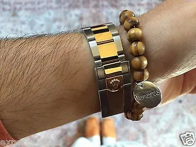 Namaste Jewelry Turquoise Wood Stone Buddah Hand Evil Eye Energy Free Bracelet