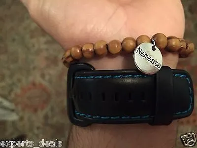 Namaste Jewelry Turquoise Wood Stone Buddah Hand Evil Eye Energy Free Bracelet
