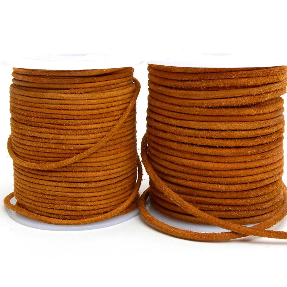 Natural leather strap suede cowhide round strap Oil leather cord necklace mask strap MLT- P0000DOL