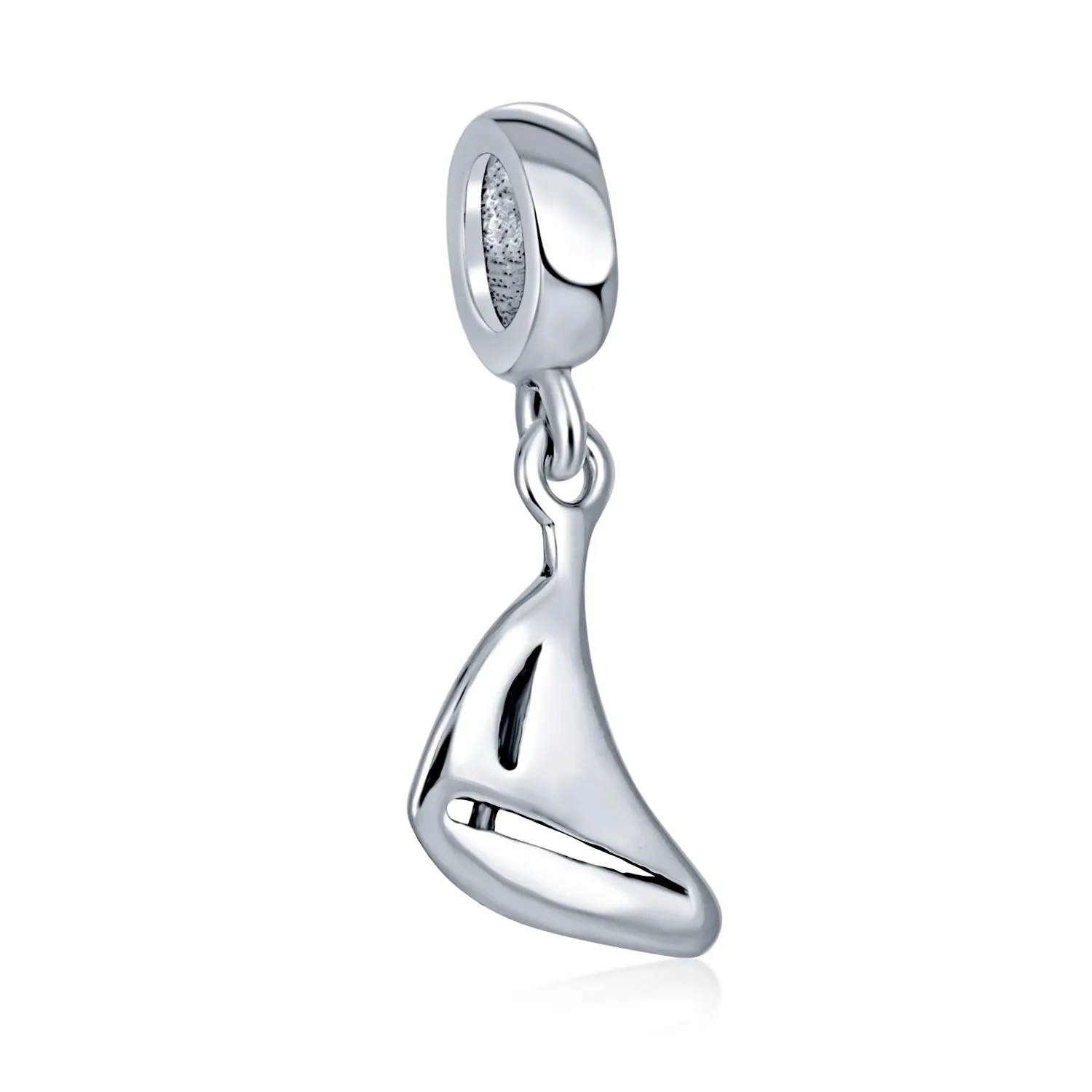 Nautical Sail Boat Dangle Charm Bead Sterling Silver for European Bracelets