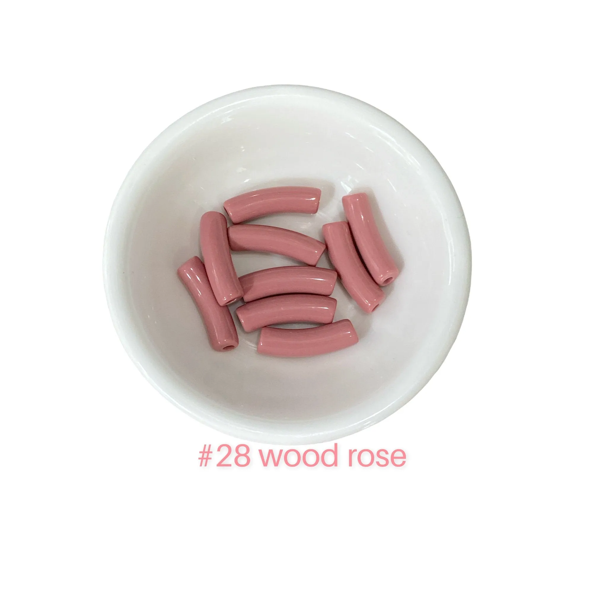 NEW- 4mm  Tube Bead ( 5mm) Tube Acrylic Bamboo Beads, Curved Tube Beads, Resin , Bracelet Bangle Acrylic Tube Bead Waterproof