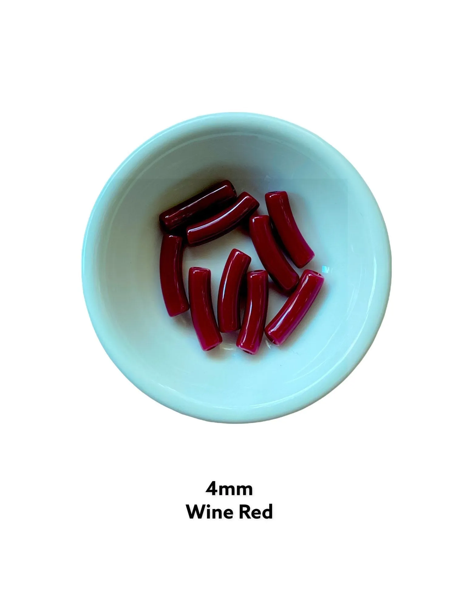 NEW- 4mm  Tube Bead ( 5mm) Tube Acrylic Bamboo Beads, Curved Tube Beads, Resin , Bracelet Bangle Acrylic Tube Bead Waterproof