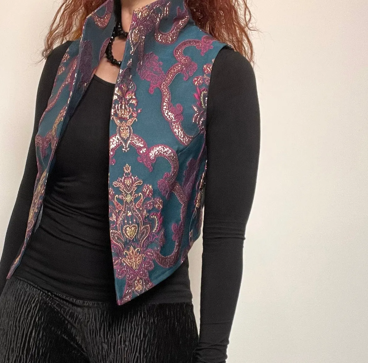 Nikita Vest - Luxe crown brocade - Limited edition