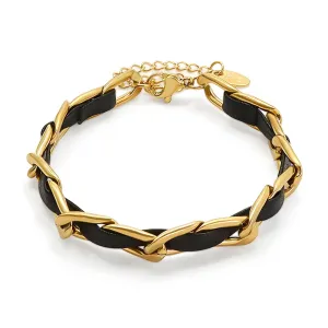 Noir X-Link Chain Bracelet – 18K Gold