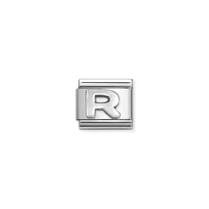 Nomination Composable Link Letter R, Silver