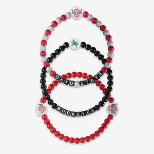Ohio State Buckeyes 3 Pack Beaded Friendship Bracelet