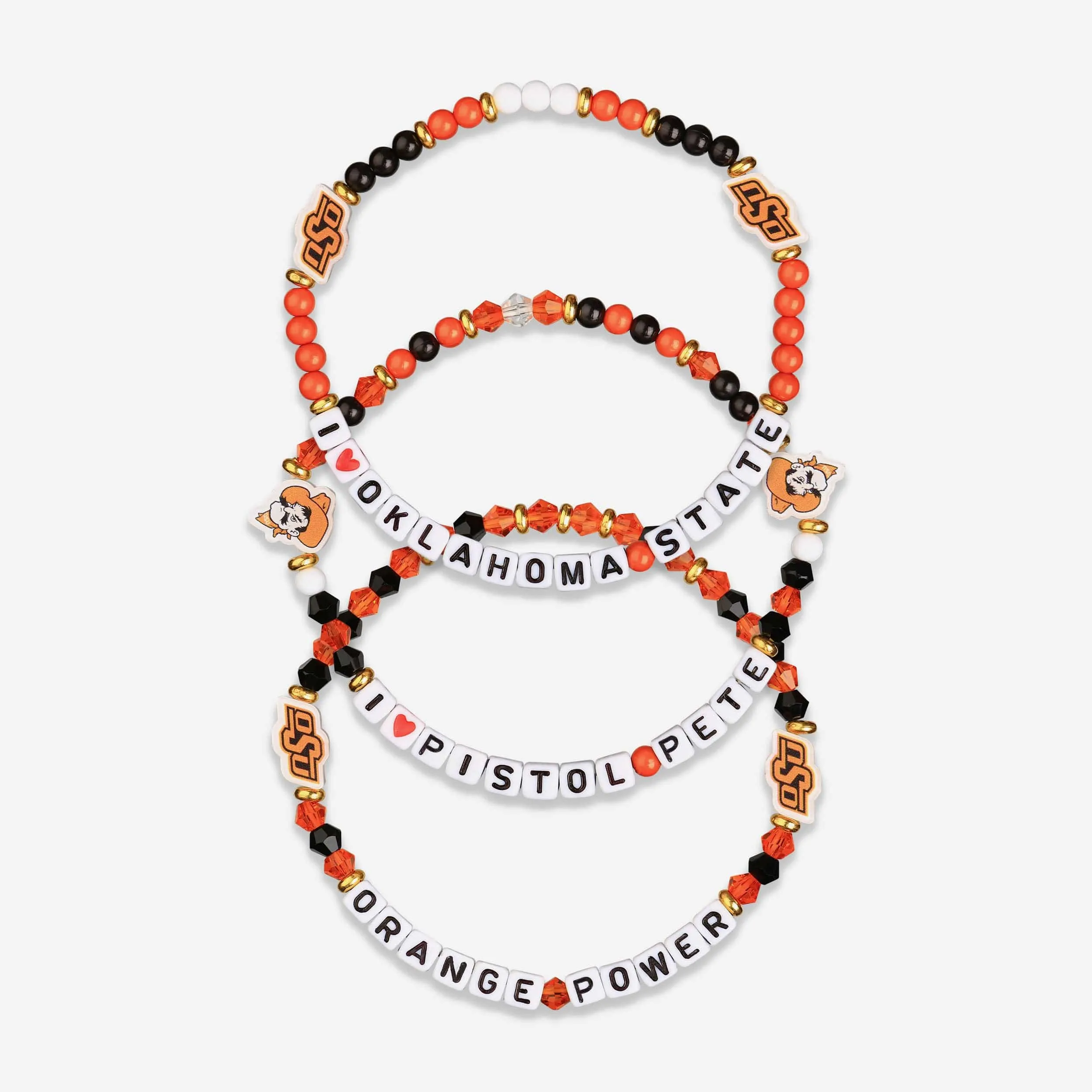 Oklahoma State Cowboys 3 Pack Friendship Bracelet