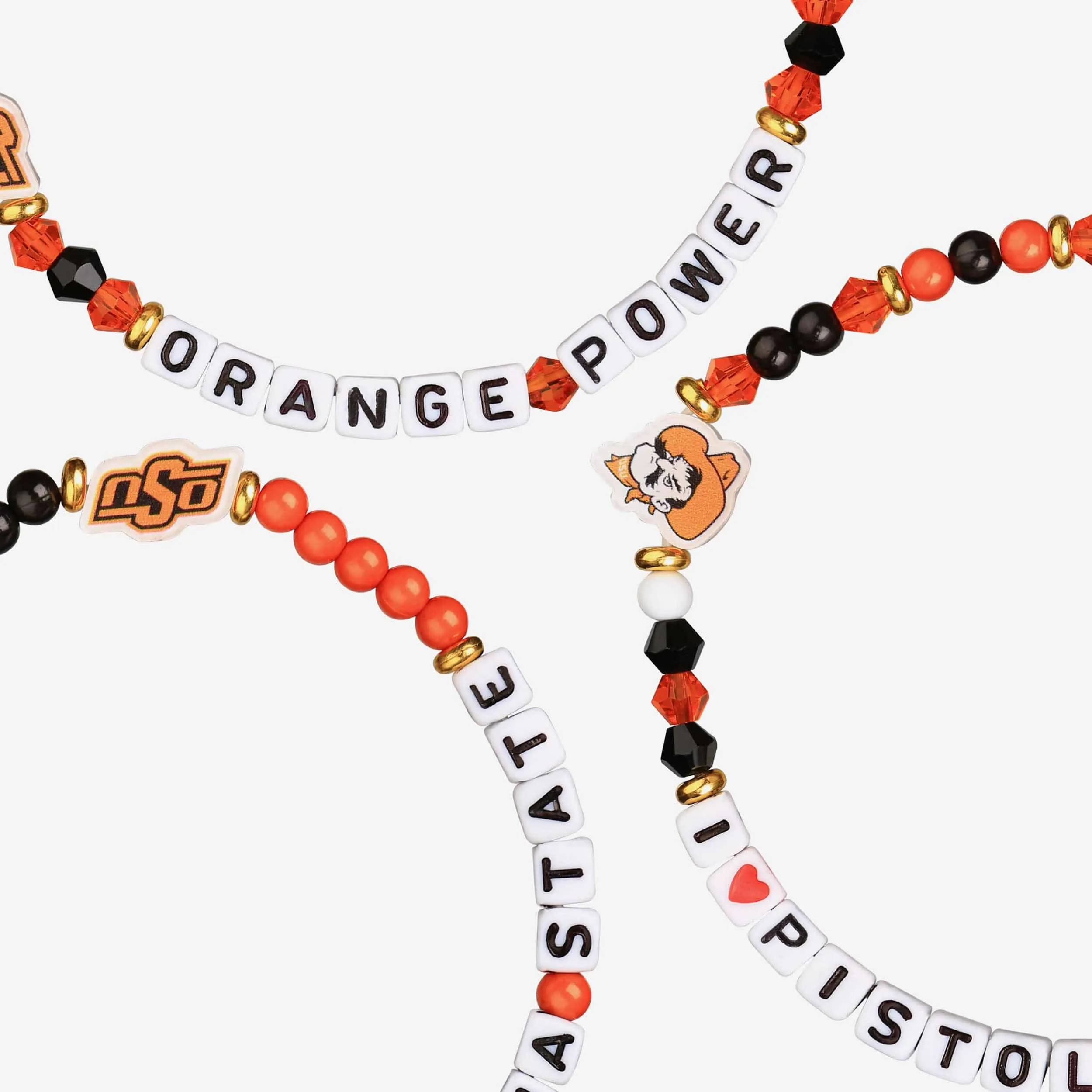 Oklahoma State Cowboys 3 Pack Friendship Bracelet