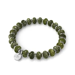 Olive Agate | Abacus Gemstone Bracelet