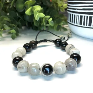 Onyx Macramé Bracelet- Spot